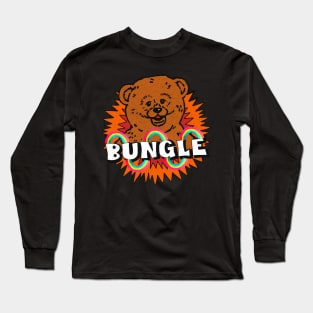 Retro _80s TV Rainbow Bear Bungle Long Sleeve T-Shirt